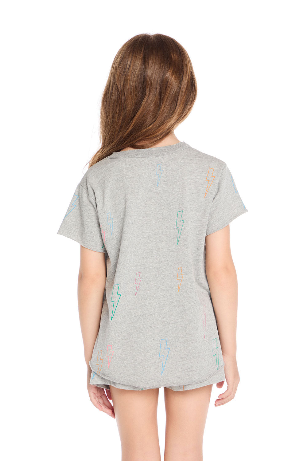 Neon Bolts Shirttail Tee Girls chaserbrand