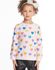 Shiny Hearts Girls Love Knit Raglan Pullover Girls chaserbrand