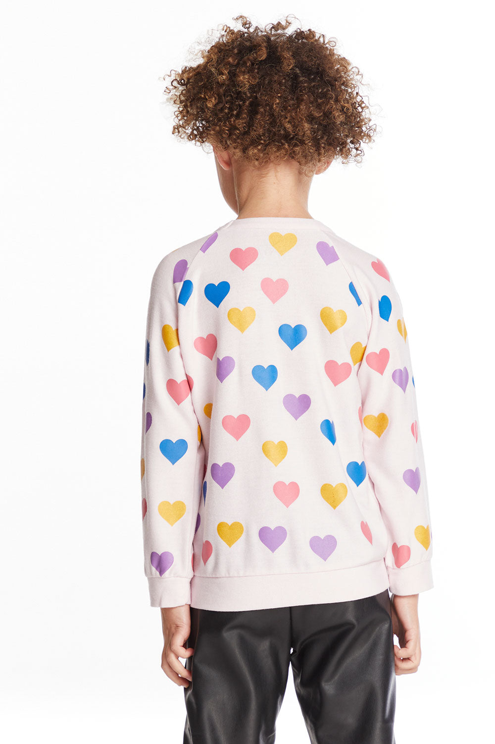 Shiny Hearts Girls Love Knit Raglan Pullover Girls chaserbrand