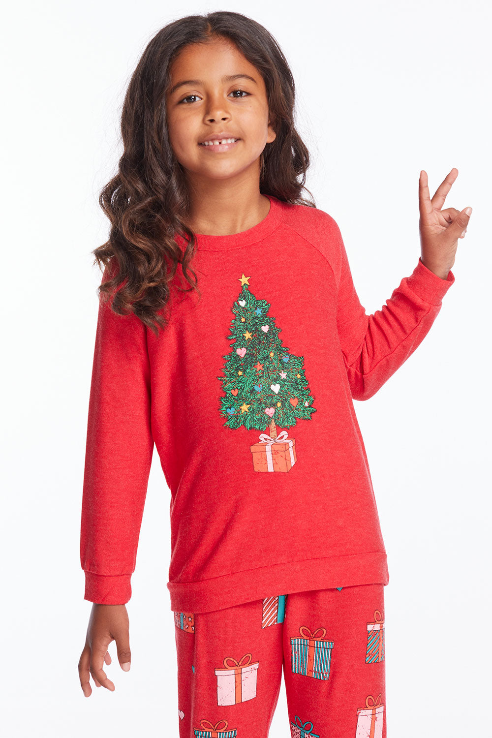 Christmas Tree Girls Pullover Girls chaserbrand