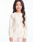 Allover Bows Girls Raglan Pullover Girls chaserbrand
