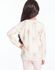 Allover Bows Girls Raglan Pullover Girls chaserbrand