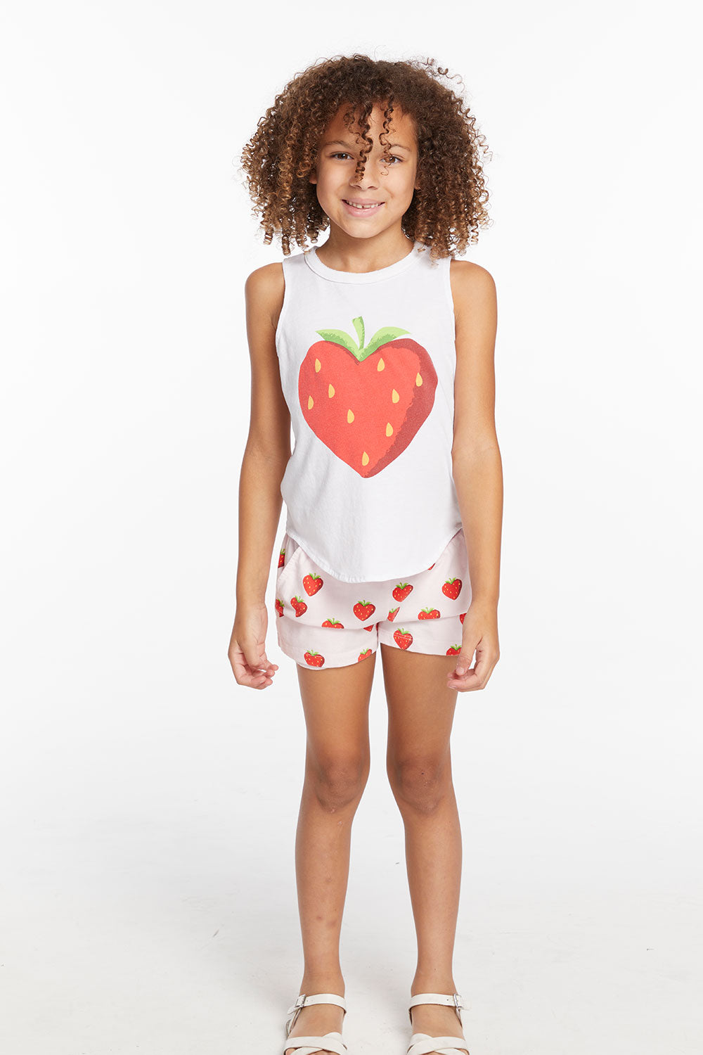 Heart Strawberry Girls Vintage Jersey Shirttail Muscle GIRLS chaserbrand