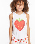 Heart Strawberry Girls Vintage Jersey Shirttail Muscle GIRLS chaserbrand