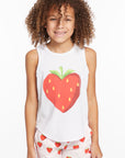 Heart Strawberry Girls Vintage Jersey Shirttail Muscle GIRLS chaserbrand