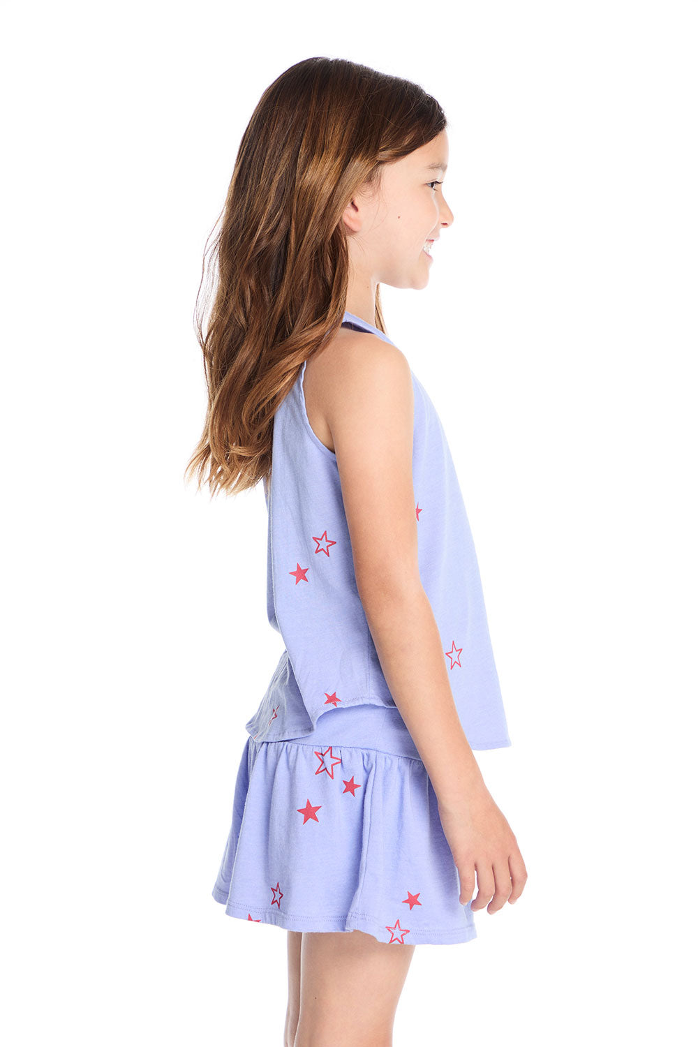Tossed Stars Powder Blue Tank Girls chaserbrand