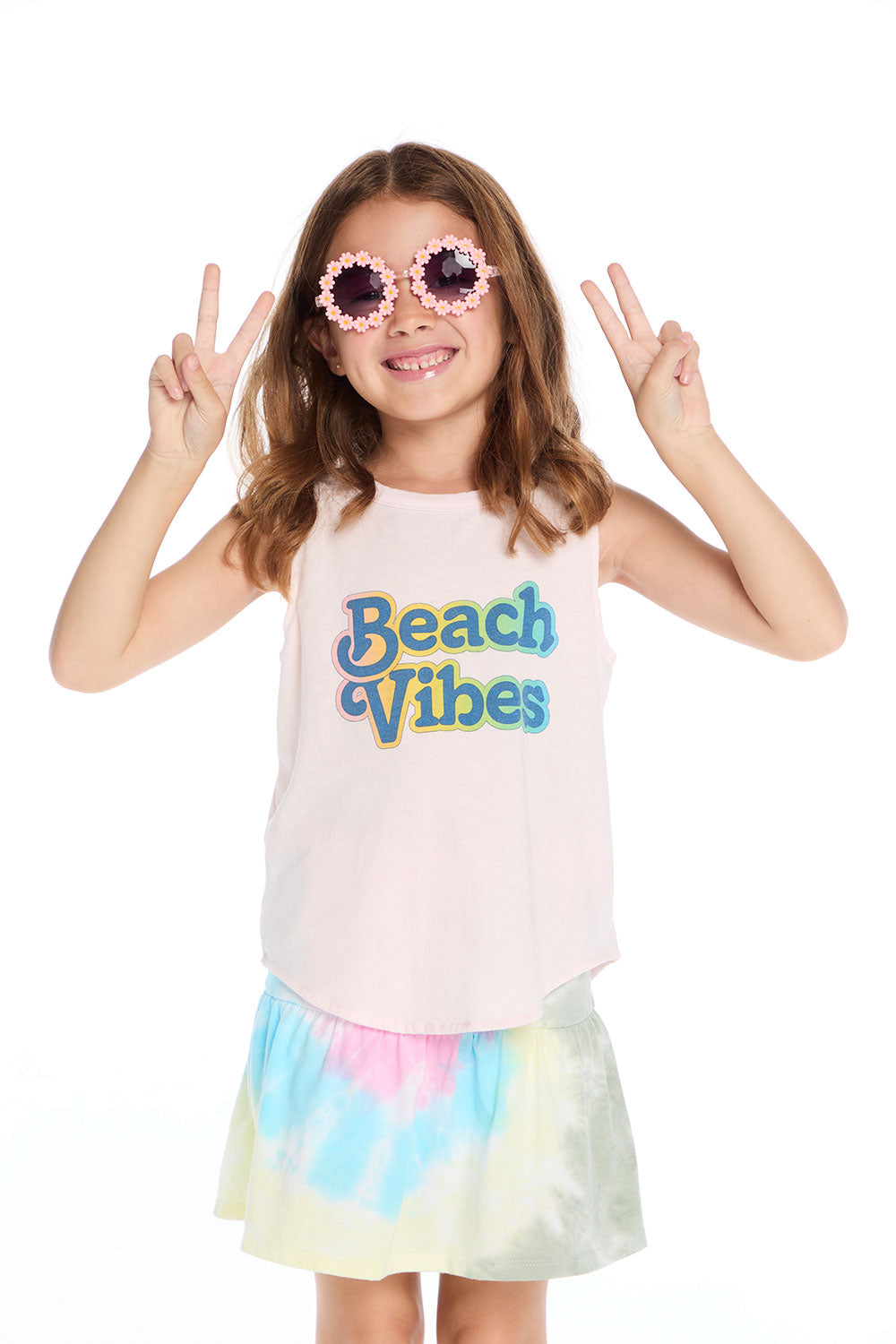 Beach Vibes Shirttail Muscle Tank Girls chaserbrand