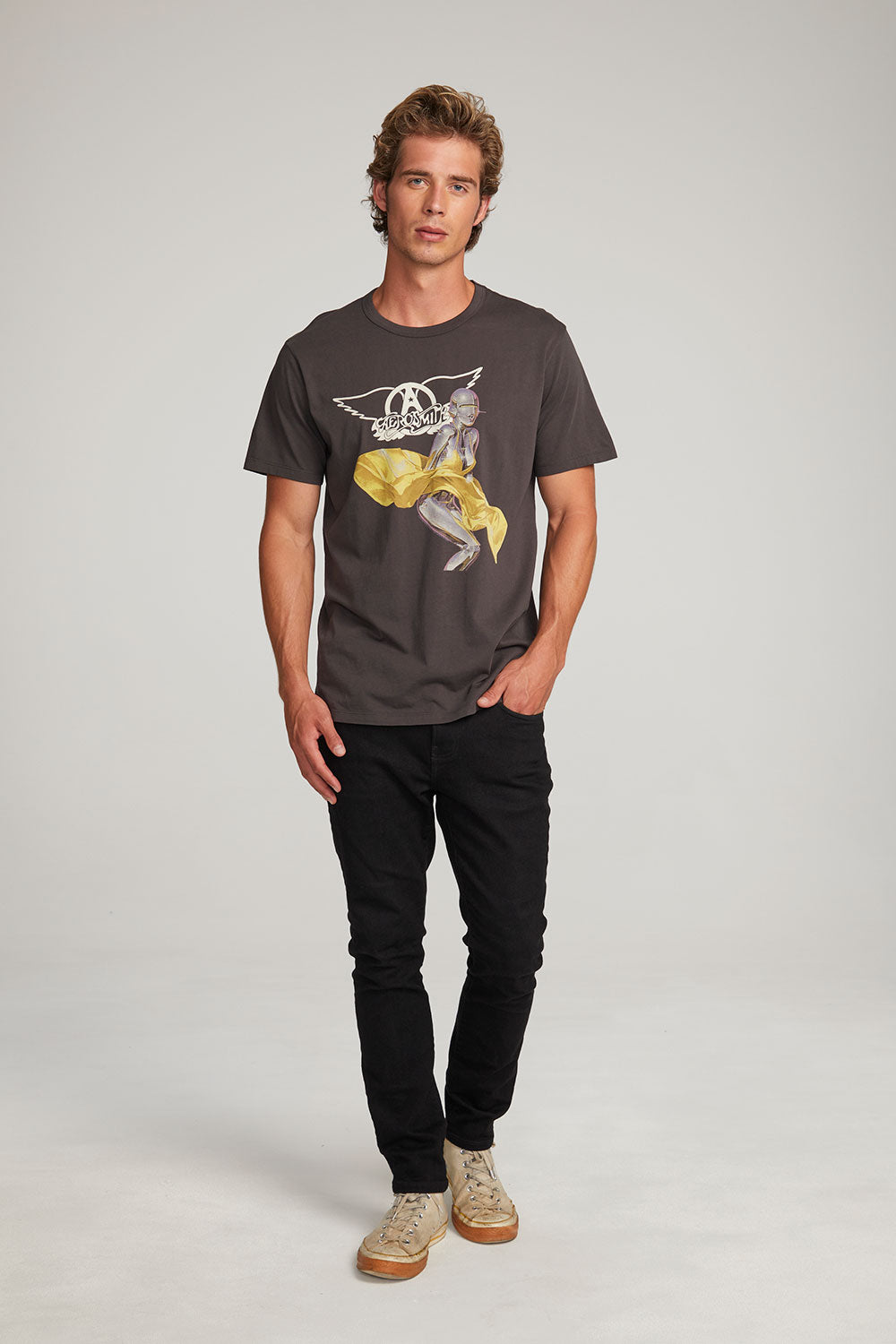 Aerosmith Just Push Play Mens Tee MENS chaserbrand