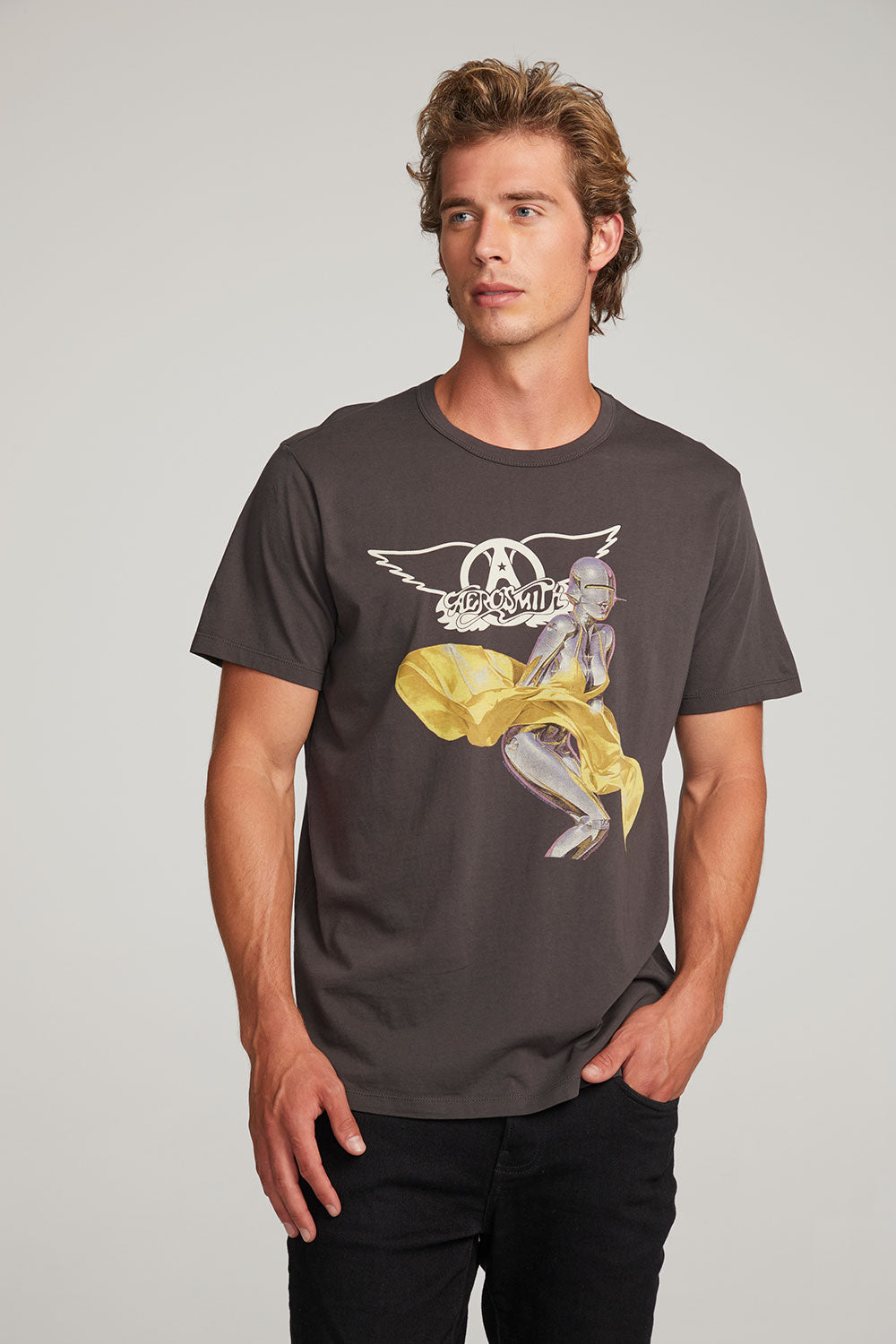 Aerosmith Just Push Play Mens Tee MENS chaserbrand