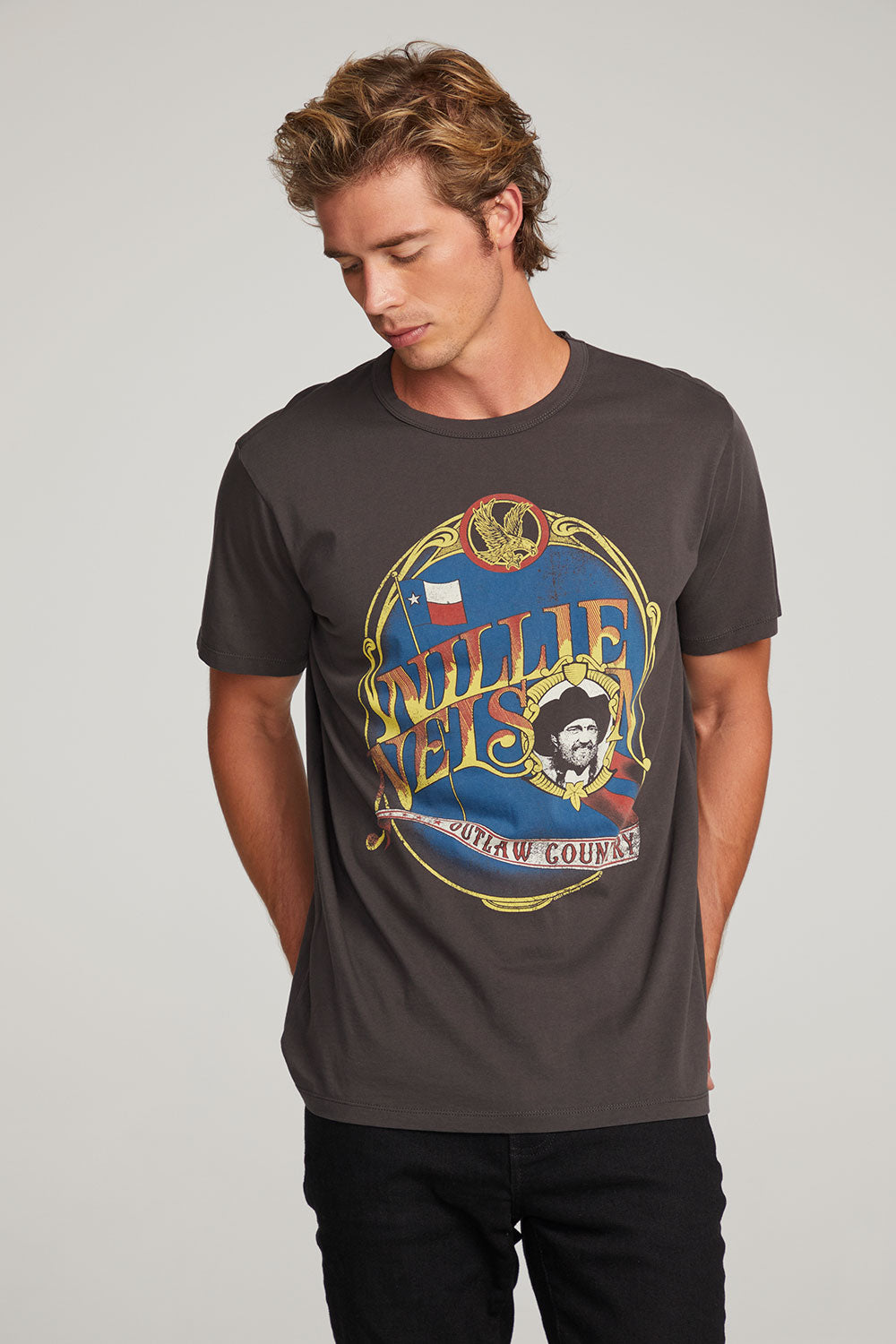 Willie Nelson Outlaw Country Mens Tee MENS chaserbrand