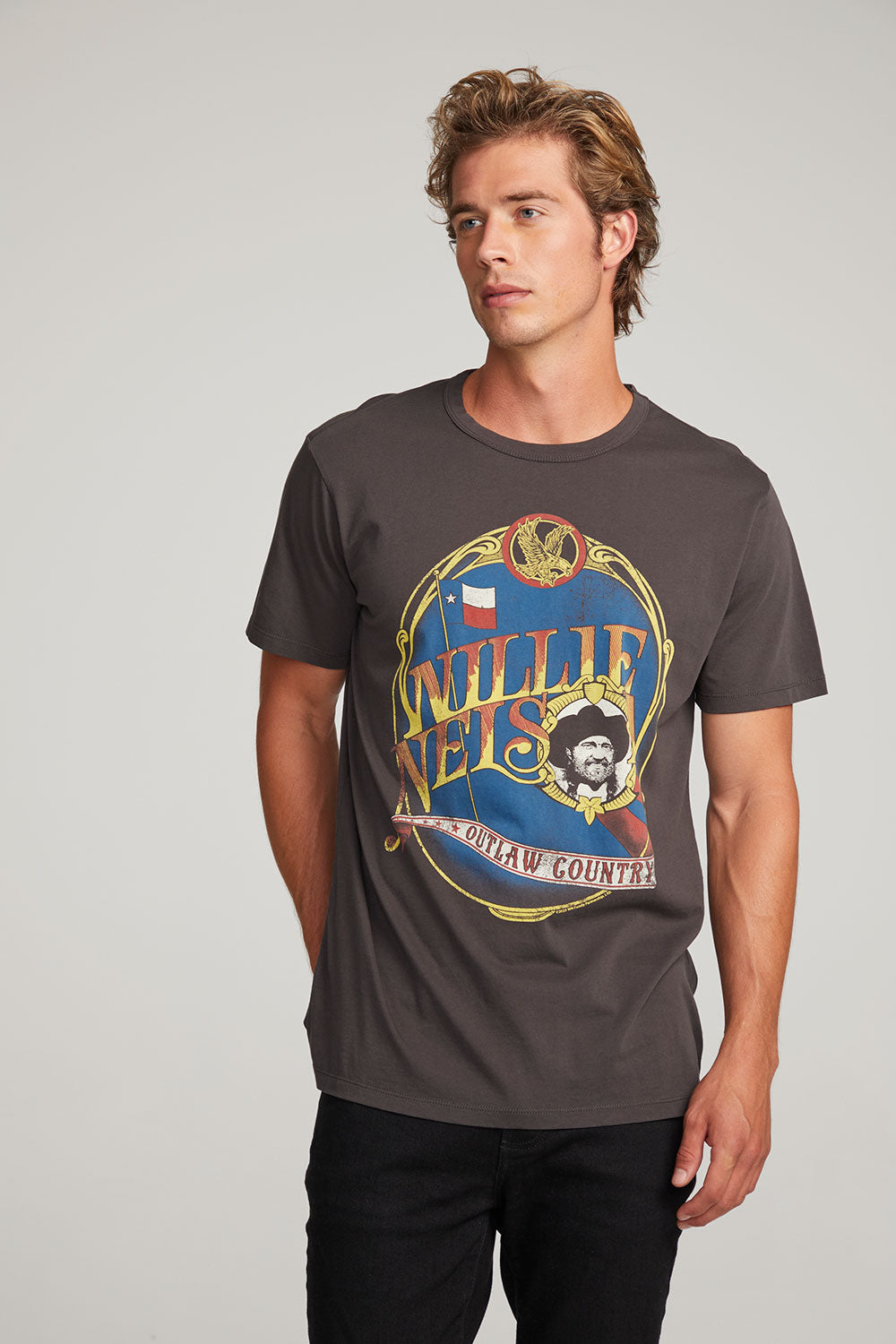 Willie Nelson Outlaw Country Mens Tee MENS chaserbrand