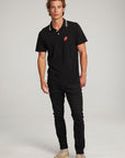 Rolling Stones Embroidered Logo Mens Polo Tee MENS chaserbrand