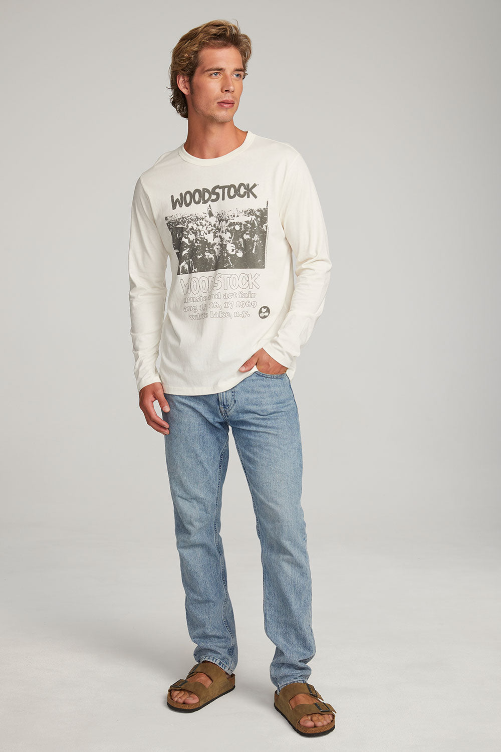 Woodstock Retro Poster Mens Long Sleeve MENS chaserbrand