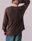Back of New York 1975 tee in Kahlua Brown with vintage finish.