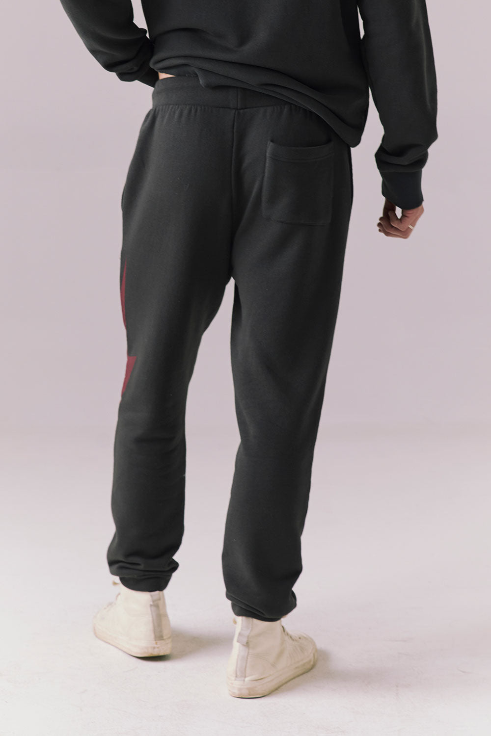 Back view of Bolt Pants showing tonal detailing.