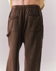 Back view of Pinstripe Joggers with tailored fit.