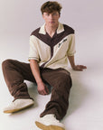 Full body view of model wearing men's Pinstripe Pants.