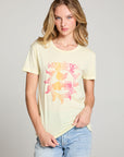 Woodstock Peace Love Music Poster Crew Neck Tee WOMENS chaserbrand