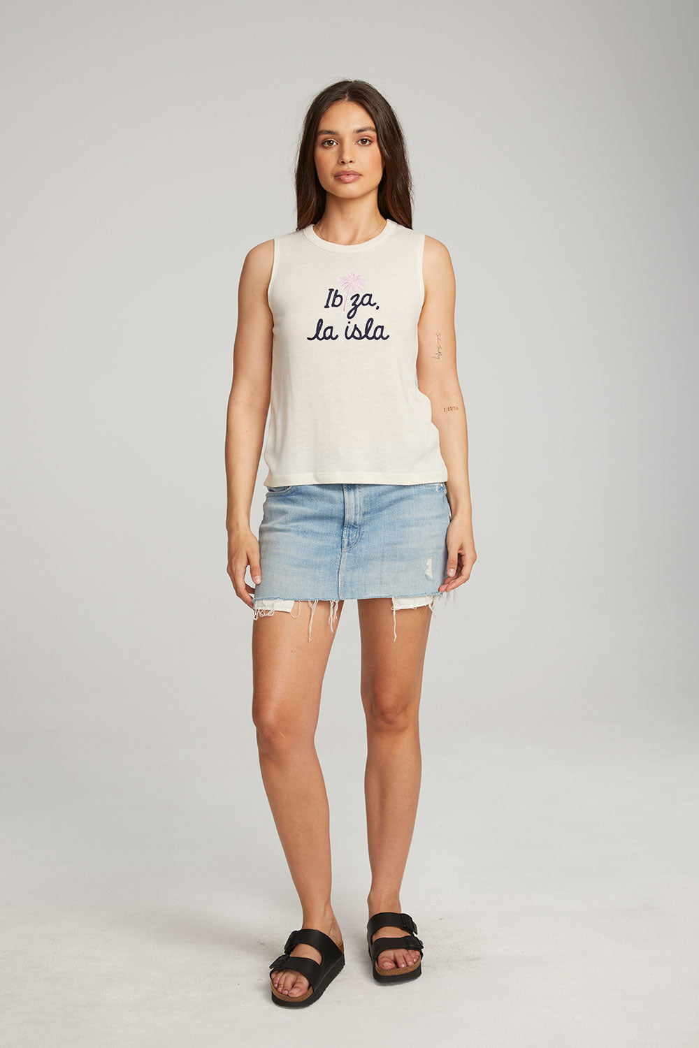 Ibiza Palm Muscle Tee WOMENS chaserbrand