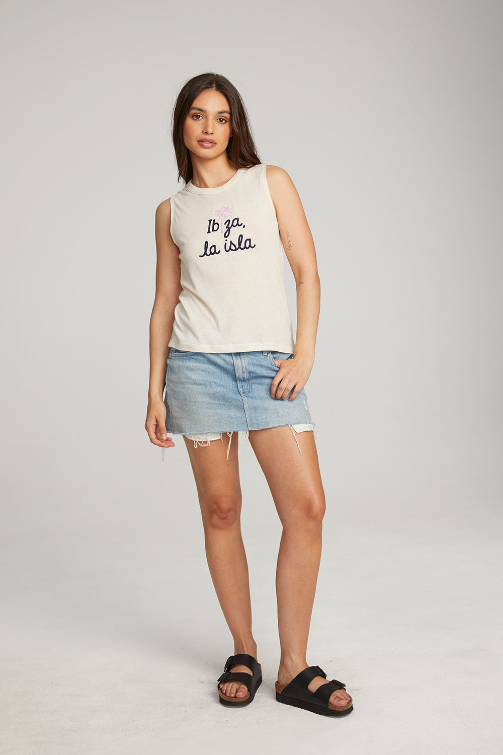 Ibiza Palm Muscle Tee WOMENS chaserbrand