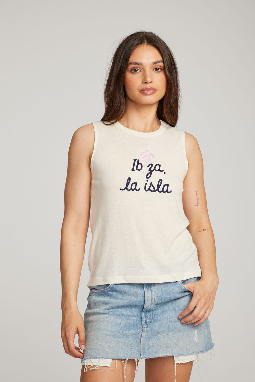Ibiza Palm Muscle Tee WOMENS chaserbrand