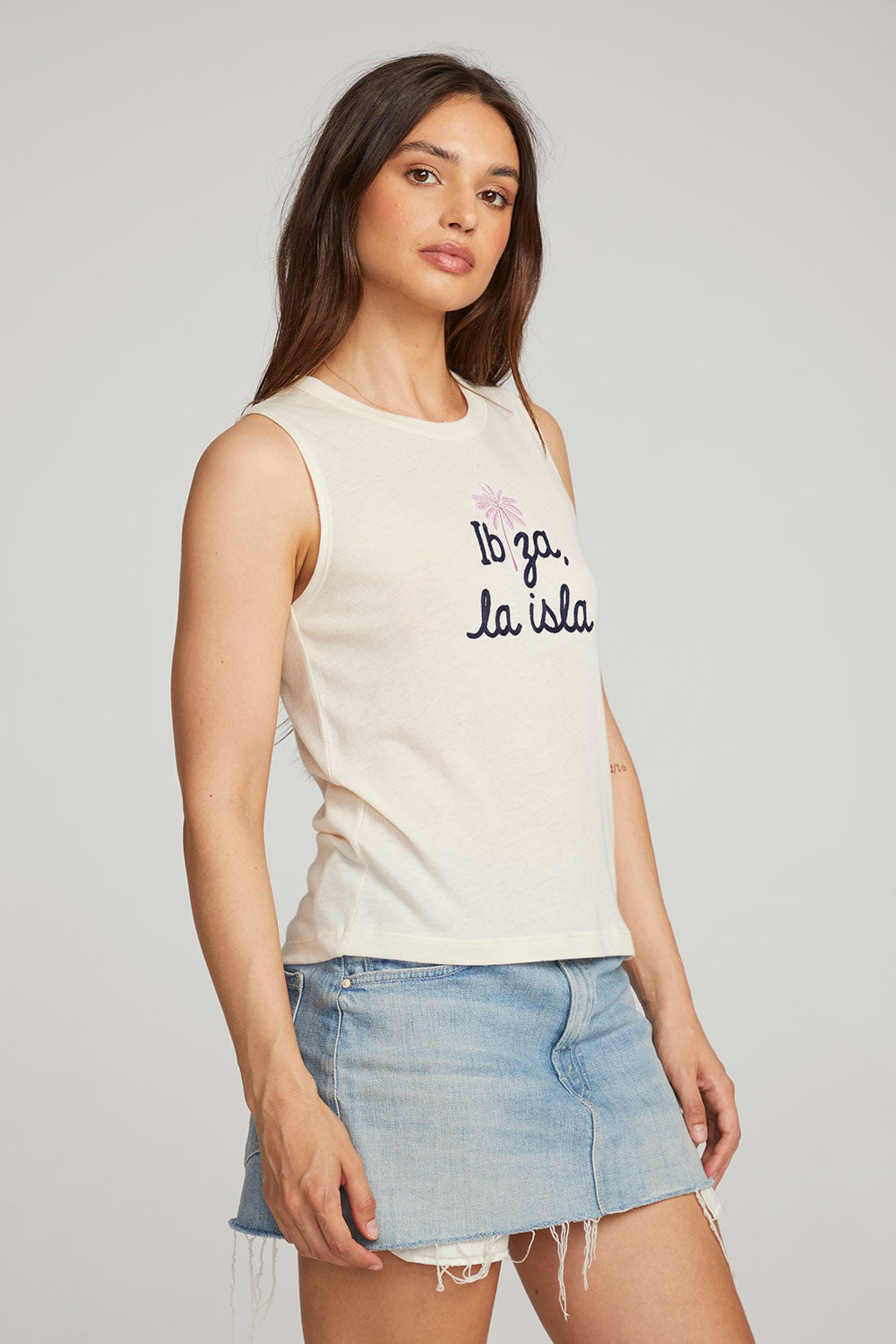 Ibiza Palm Muscle Tee WOMENS chaserbrand