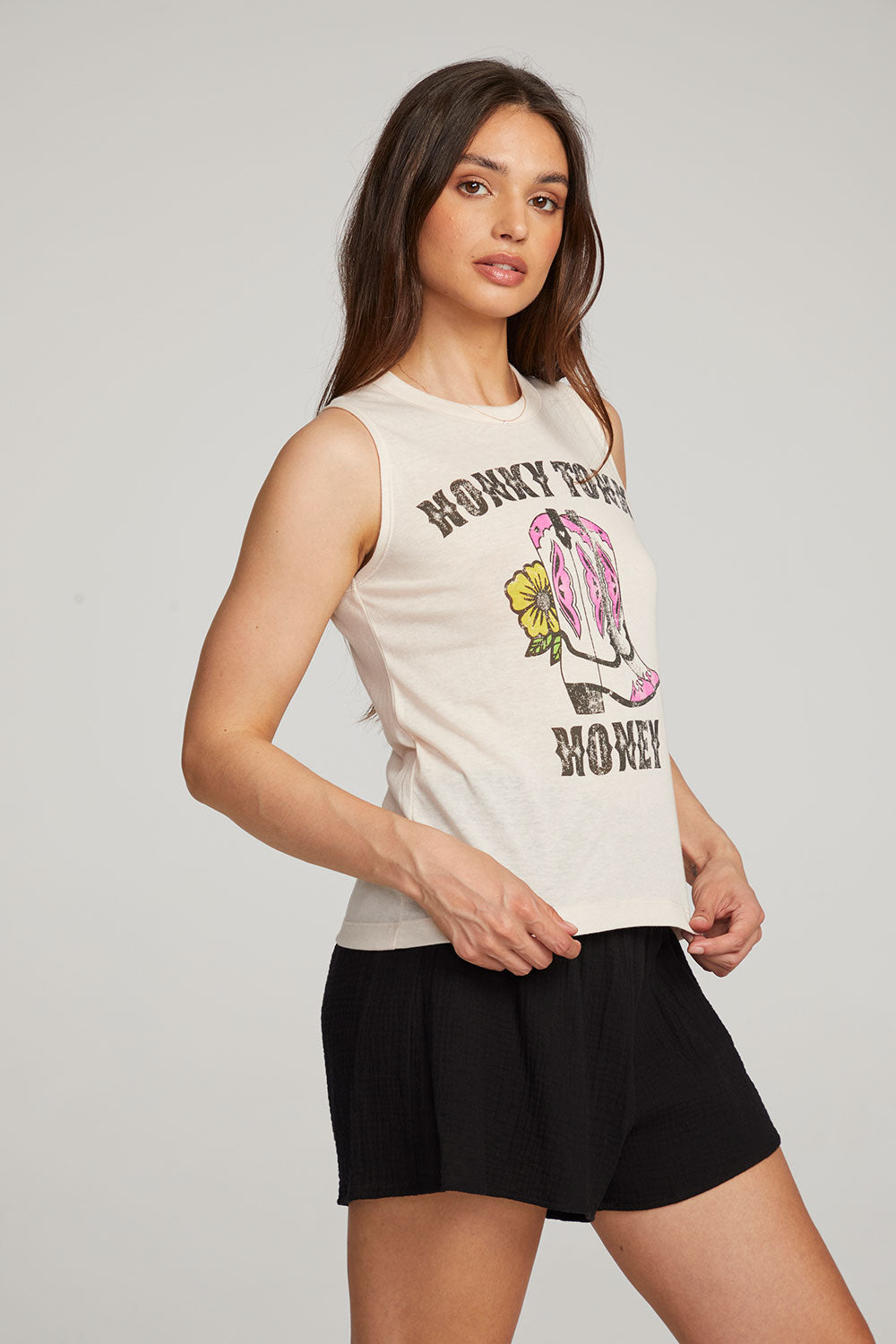 Honky Tonk Honey Muscle Tee WOMENS chaserbrand