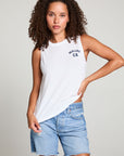 Malibu Ca Muscle Crop Tee WOMENS chaserbrand