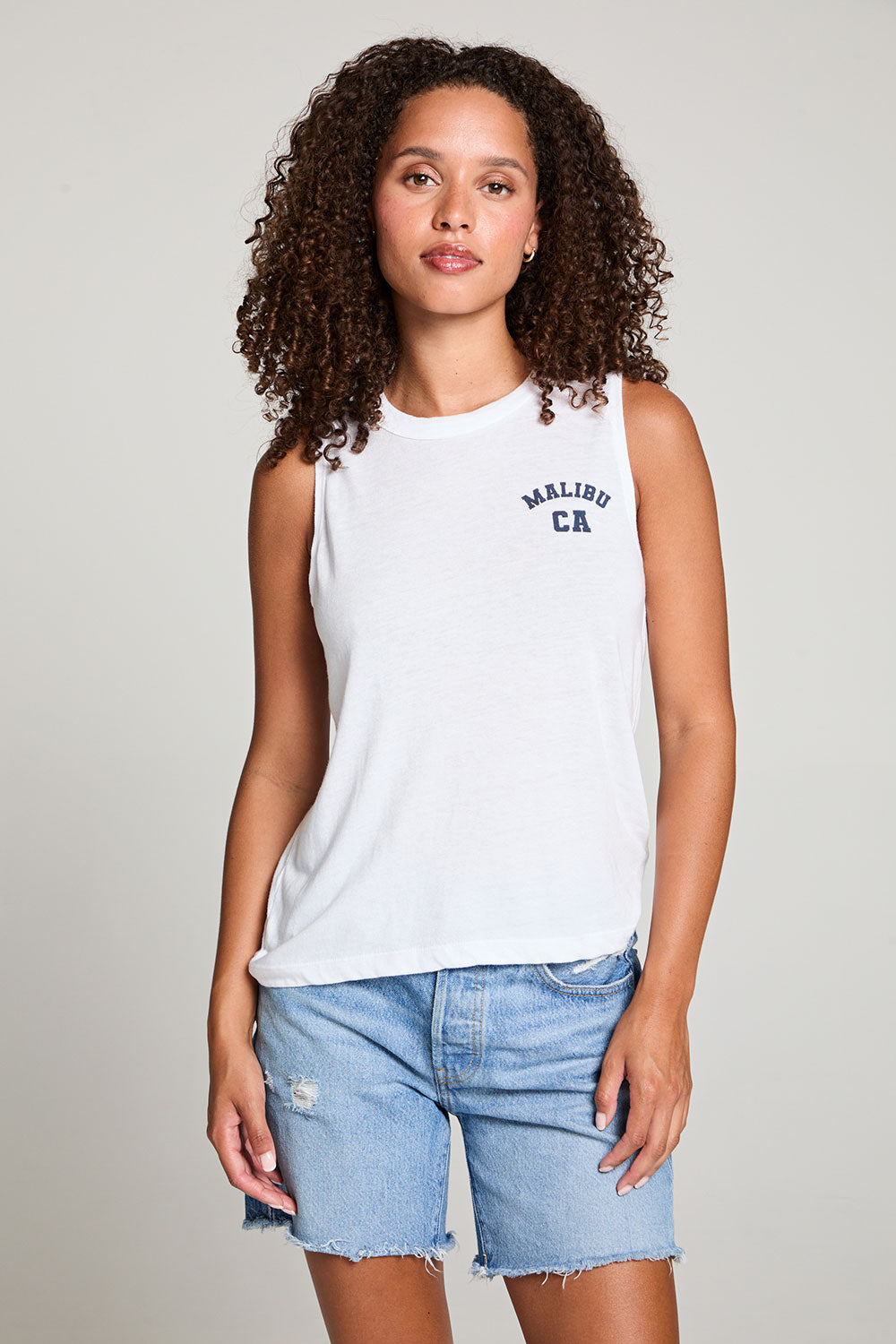 Malibu Ca Muscle Crop Tee WOMENS chaserbrand
