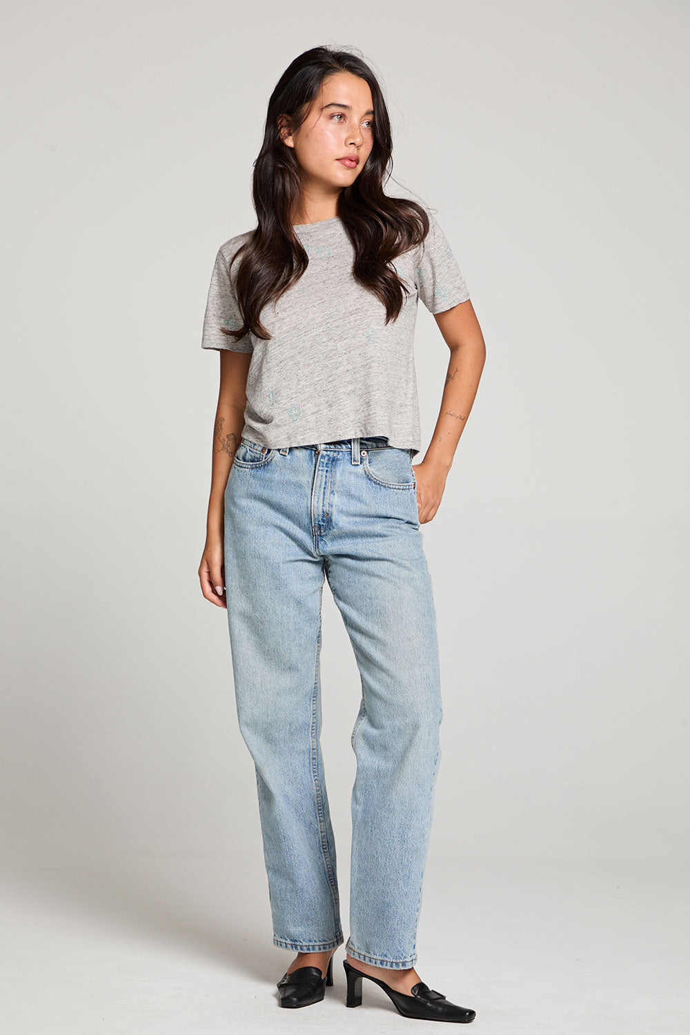 Cactus Flower Short Sleeve Easy Tee WOMENS chaserbrand