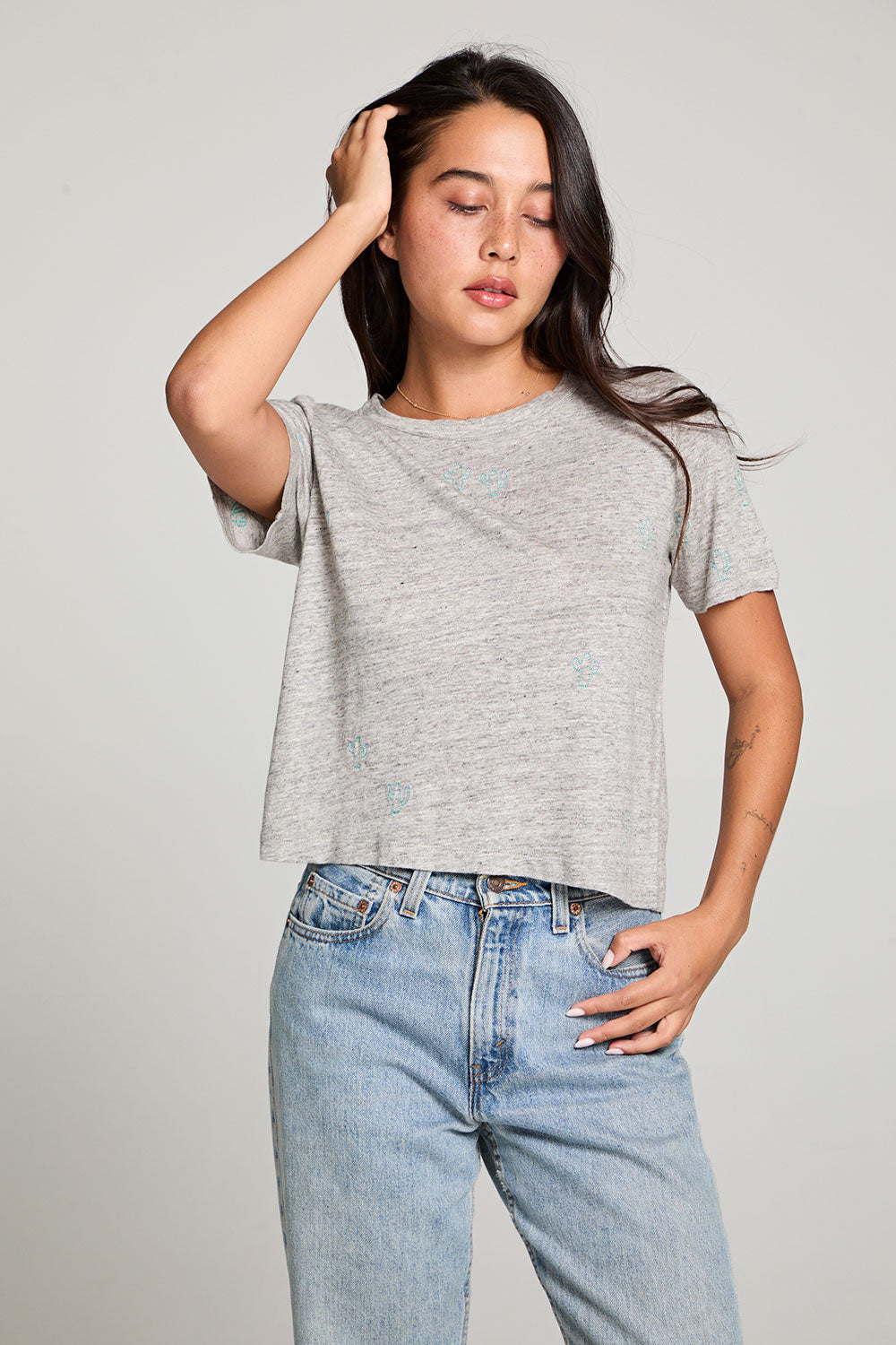 Cactus Flower Short Sleeve Easy Tee WOMENS chaserbrand