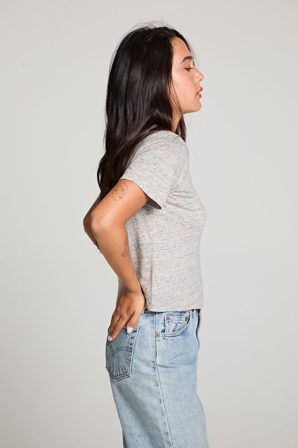 Cactus Flower Short Sleeve Easy Tee WOMENS chaserbrand