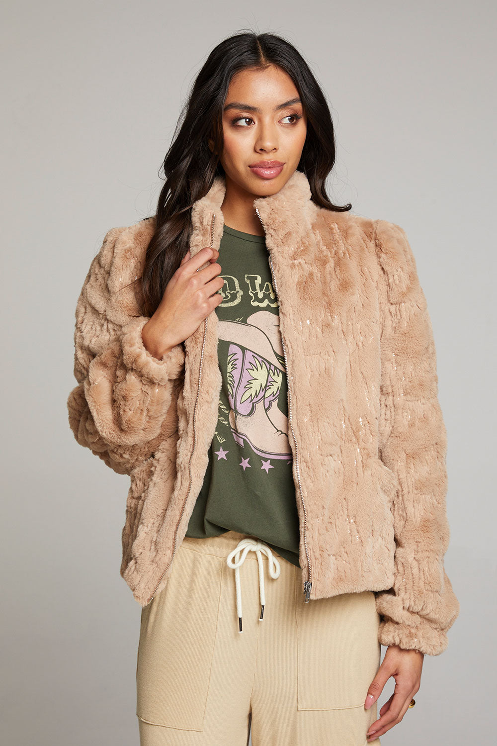 Puff Sleeve Cappuccino Jacket WOMENS chaserbrand
