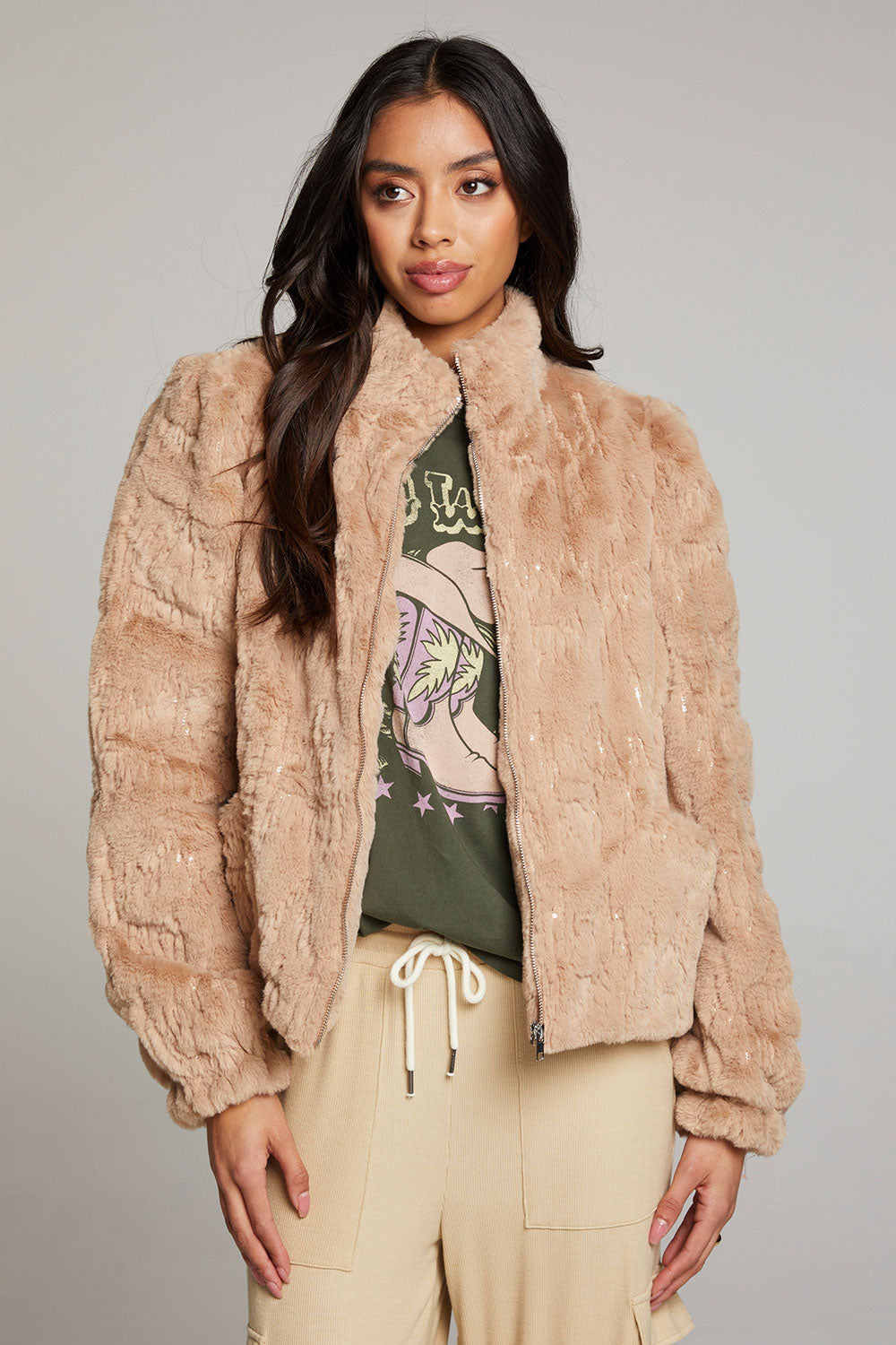 Puff Sleeve Cappuccino Jacket WOMENS chaserbrand
