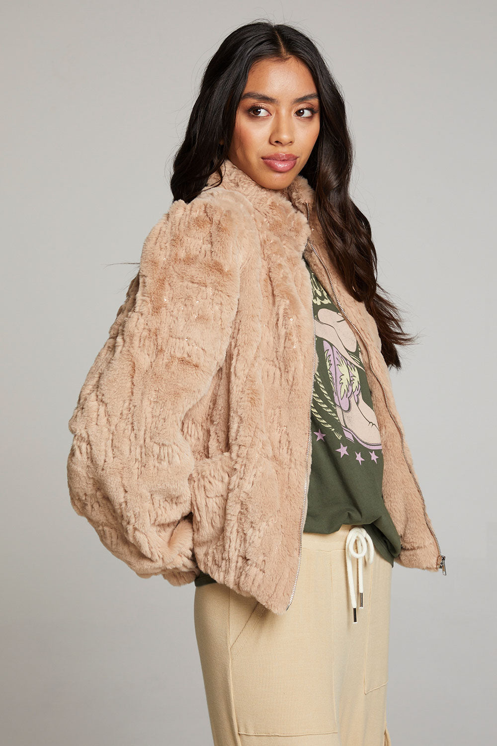 Puff Sleeve Cappuccino Jacket WOMENS chaserbrand