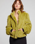 Puff Sleeve Green Olive Jacket WOMENS chaserbrand