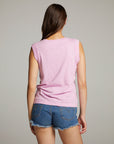 Rolled Pastel Lavender Armhole V-neck Muscle Tank WOMENS chaserbrand