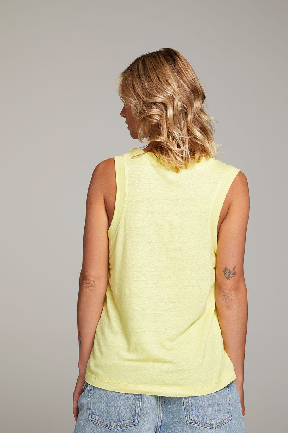 Raw Edge Lemon Muscle Tank WOMENS chaserbrand