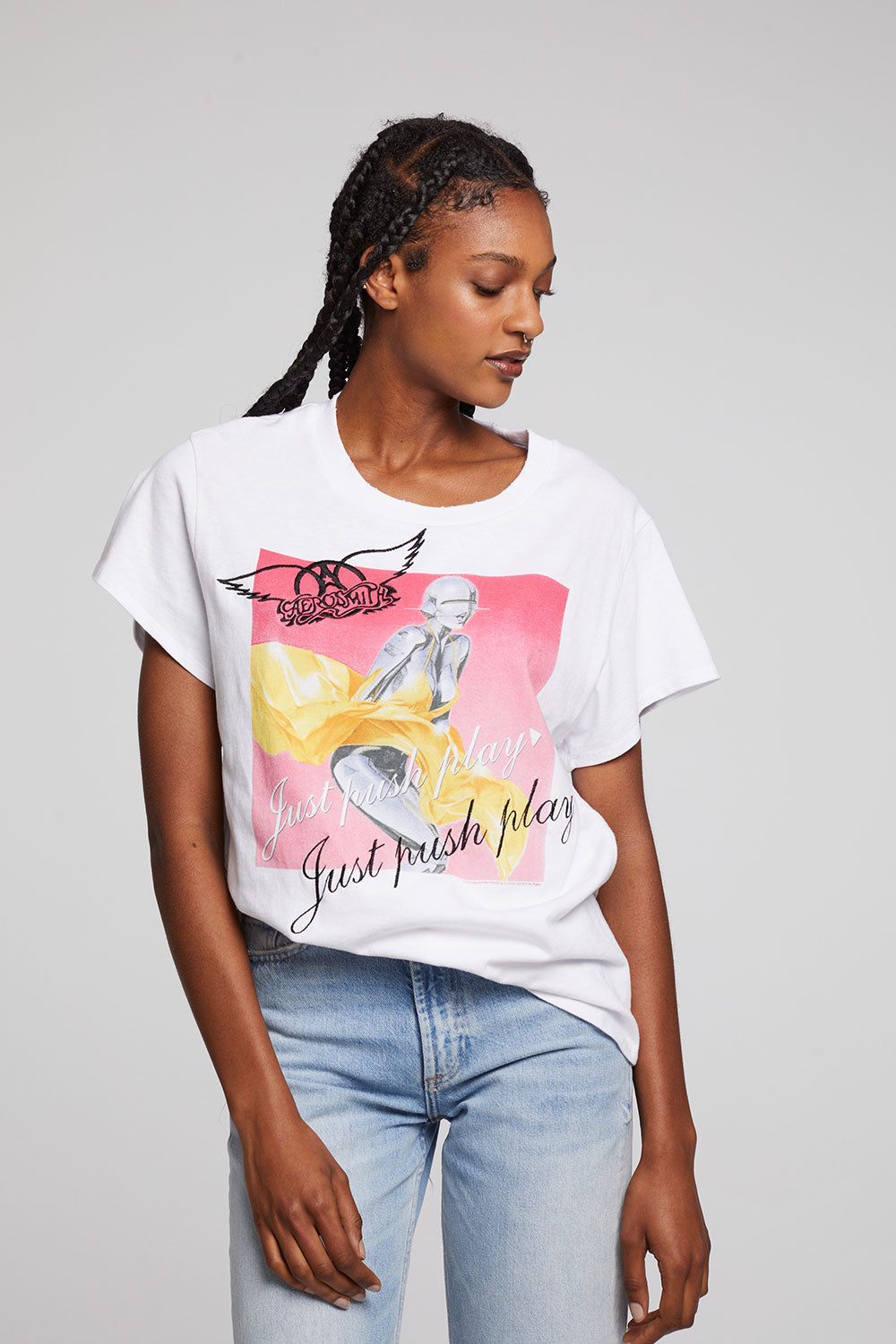 Aerosmith Just Push Play Tee WOMENS chaserbrand