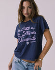 Angled front view of the Chaser Lucy In The Sky With Diamonds Tee showing relaxed fit and soft washed fabric