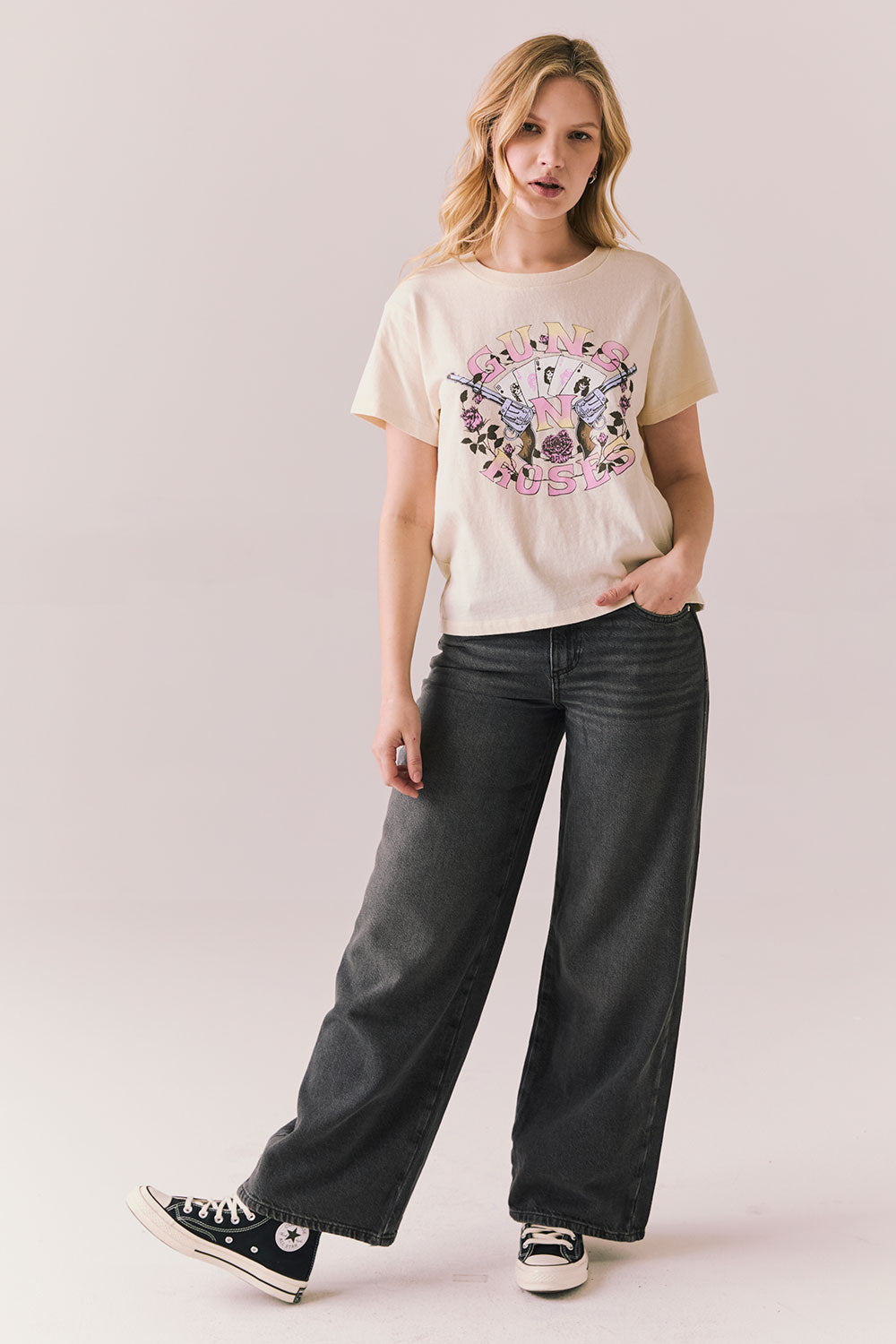 Guns n' Roses Band Cards Tee Womens chaserbrand