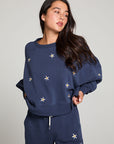 Daisy Embroidery Long Sleeve Pullover WOMENS chaserbrand