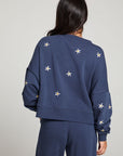 Daisy Embroidery Long Sleeve Pullover WOMENS chaserbrand