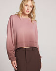 Scarlet Mauve Rose/Coco Brown Dip Dye Pullover Womens chaserbrand
