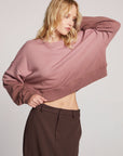 Scarlet Mauve Rose/Coco Brown Dip Dye Pullover Womens chaserbrand