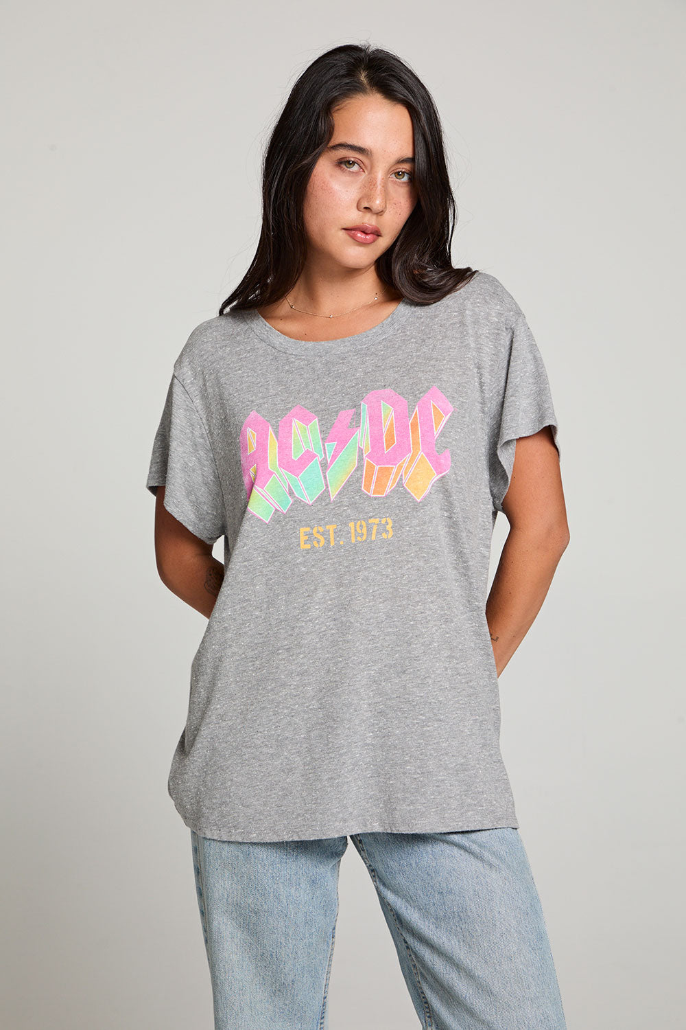 AC/DC Retro Logo 1973 Tee WOMENS chaserbrand