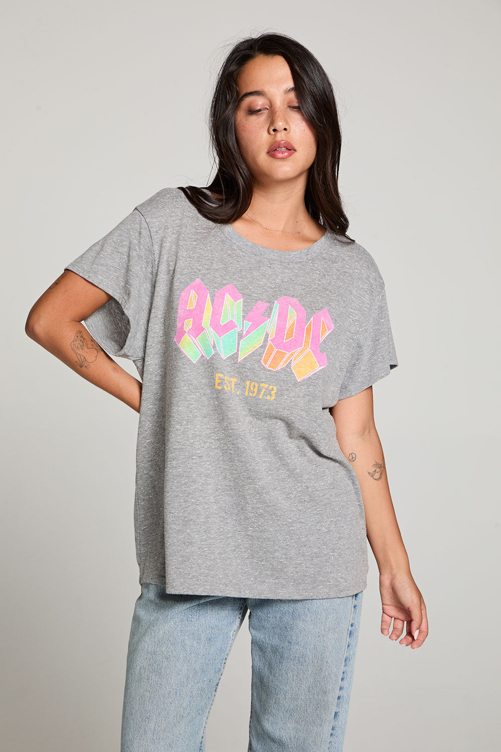 AC/DC Retro Logo 1973 Tee WOMENS chaserbrand