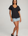 Everyday Essential Black V-neck Tee WOMENS chaserbrand