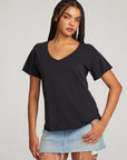 Everyday Essential Black V-neck Tee WOMENS chaserbrand