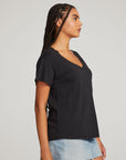 Everyday Essential Black V-neck Tee WOMENS chaserbrand